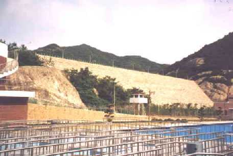 The dam used to supply water to the underground power house also serves as a reservoir feeding the water treatment plant.